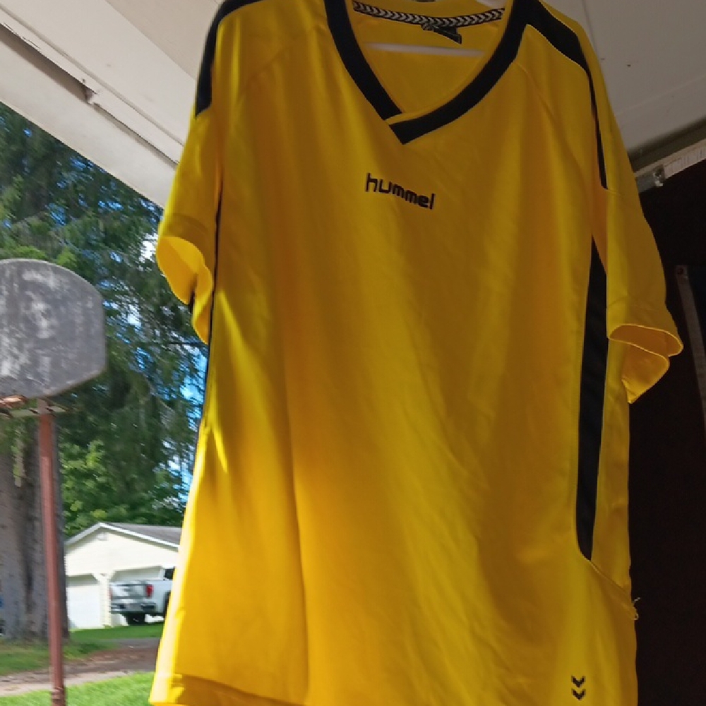 Hummel Yellow and Black Sports Jersey
